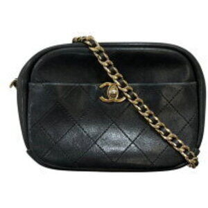 Chanel Matelassé Camera Bag Black Calfskin Leather Shoulder